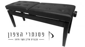 כסא פסנתר מתכוונן זוגי לשני נגנים
